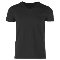 V-Neck Cotton Tshirt Black Color