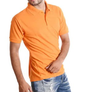 collor neck tshirt cotton metty orange