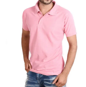 collor neck tshirt cotton metty pink