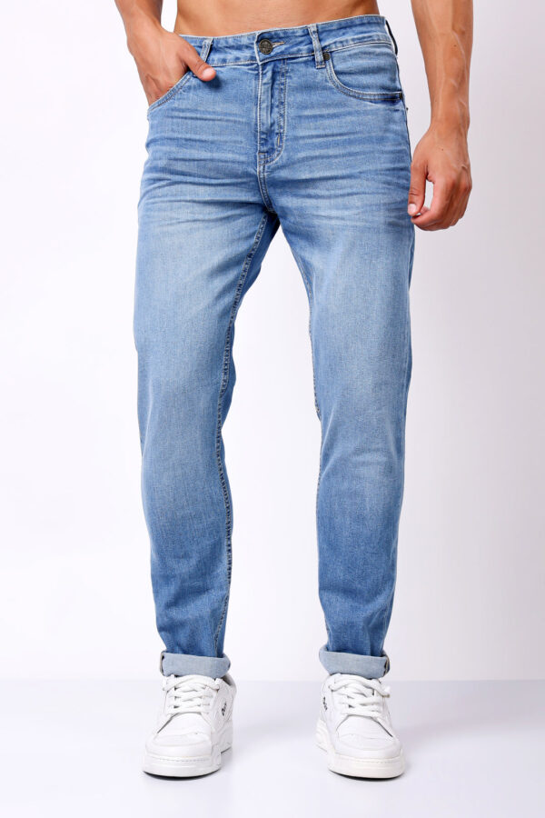 Slim Fit Jeans for Men Light Blue - Image 8