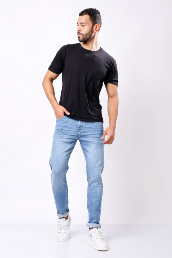 Slim Fit Jeans for Men Light Blue - Image 9
