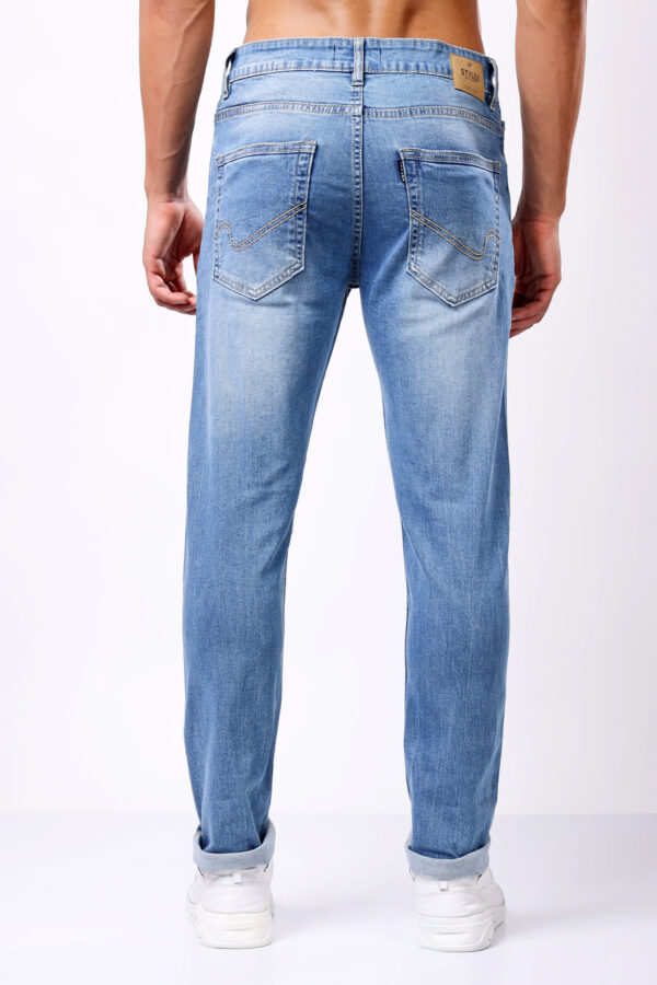 Slim Fit Jeans for Men Light Blue - Image 4