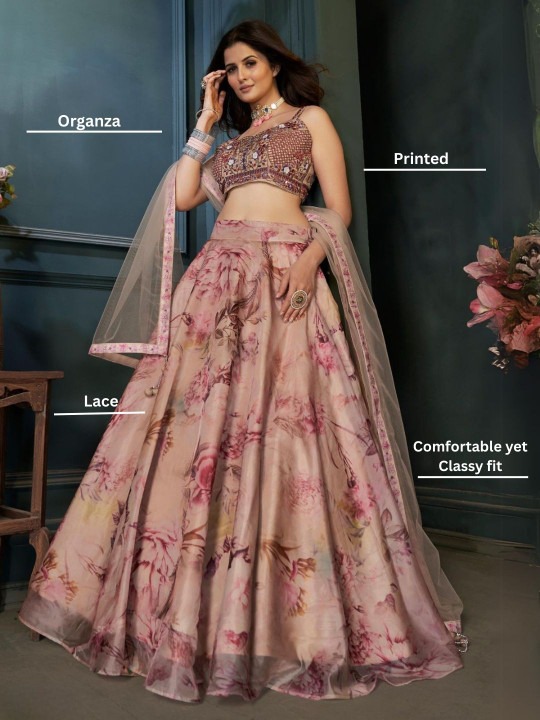 Embroidered Ready to Wear Lehenga & Blouse With Dupatta - Image 3