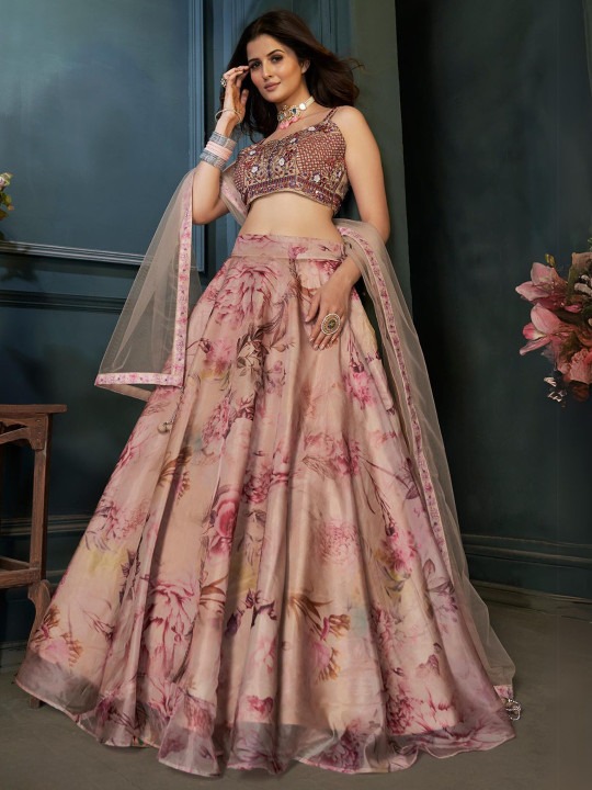Embroidered Ready to Wear Lehenga & Blouse With Dupatta - Image 5